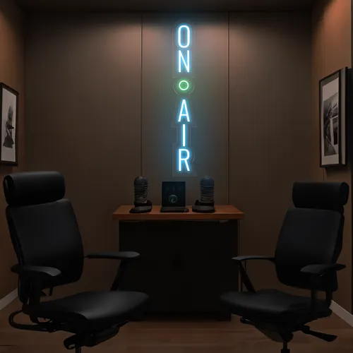 On Air Vertical Neon Sign - Custom Canvas Now