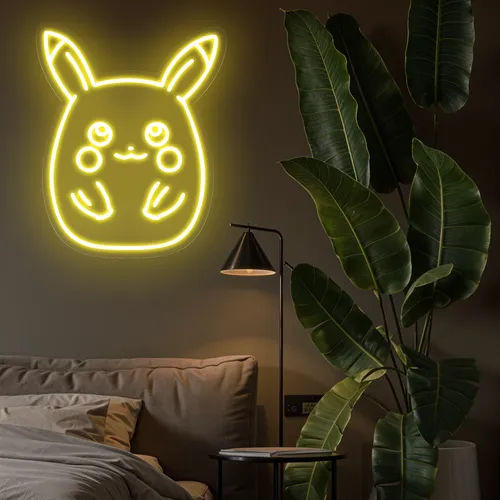 Cute Pikachu Neon Sign - Custom Canvas Now