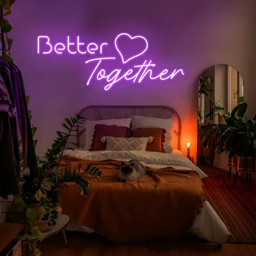 Better Together Neon Signs - Custom Canvas Now