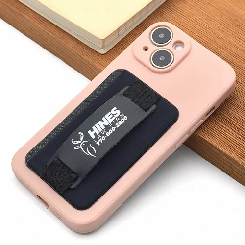 Leather Phone Wallet with Hand Grip - Custom Canvas Now