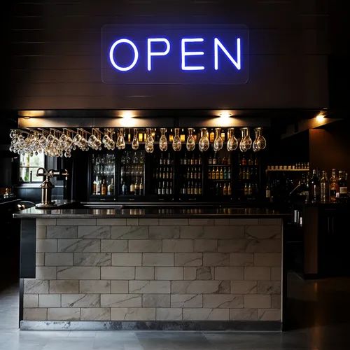 Mini Open Neon Sign - Custom Canvas Now