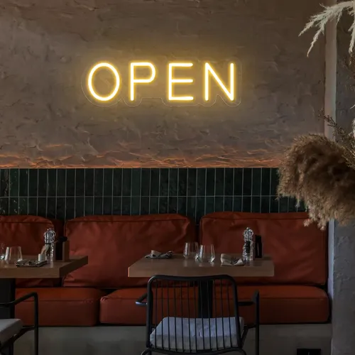 Open Block Neon Sign - Custom Canvas Now