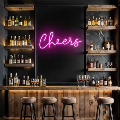 Mini Cheers Neon Sign - Custom Canvas Now