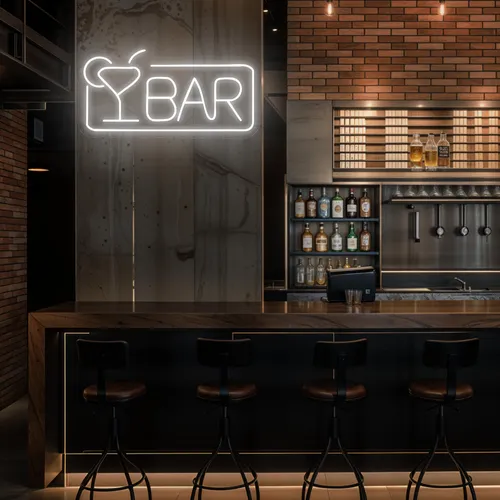 Bar Neon Sign - Custom Canvas Now