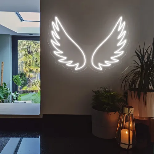 Angel Wings Neon Sign - Custom Canvas Now