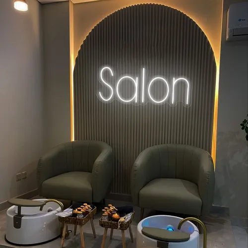 Salon Neon Sign - Custom Canvas Now