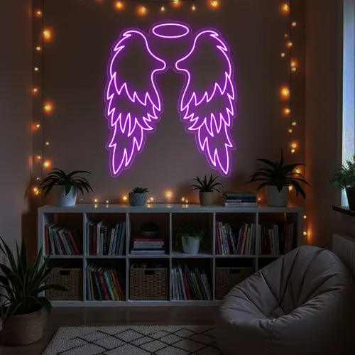 Custom Angel Wings Neon Signs - Custom Canvas Now