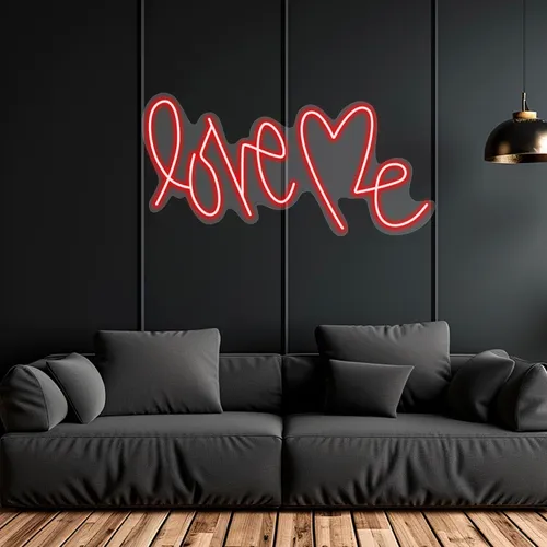 Custom Love Me Neon Signs - Custom Canvas Now
