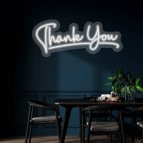 Custom Neon Thank You Sign - Custom Canvas Now