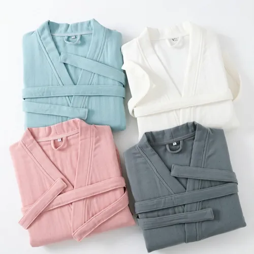 4 Layer Gauze Cotton Bathrobes - Custom Canvas Now