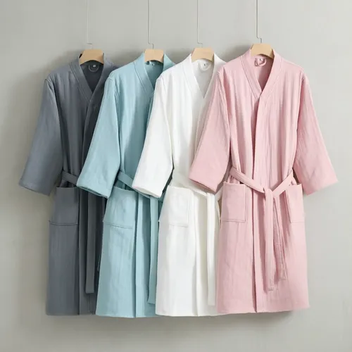 4 Layer Gauze Cotton Bathrobes - Custom Canvas Now