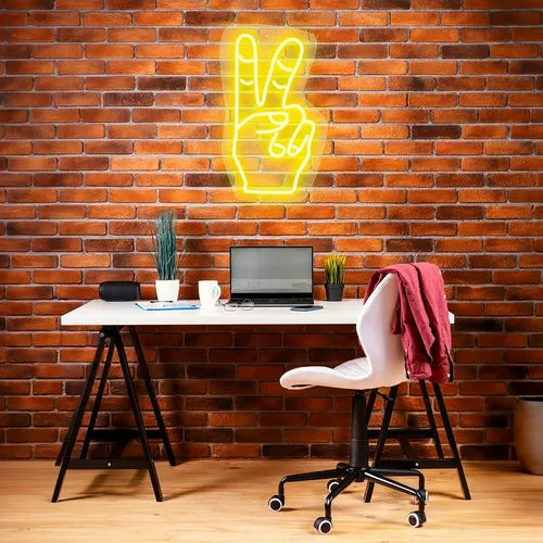 Custom Neon Peace Signs - Custom Canvas Now