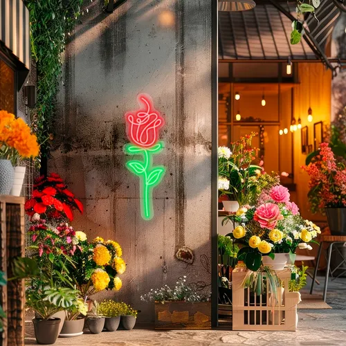 Custom Flower Neon Signs - Custom Canvas Now