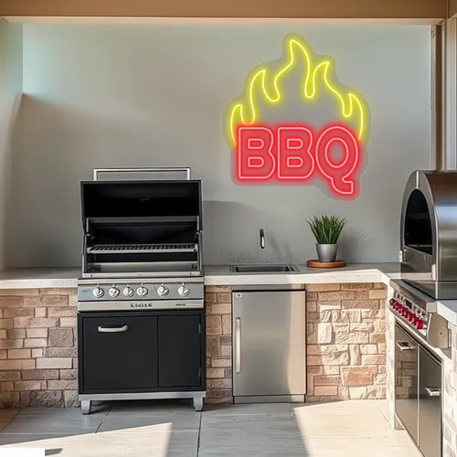 Custom Neon Barbecue Signs - Custom Canvas Now