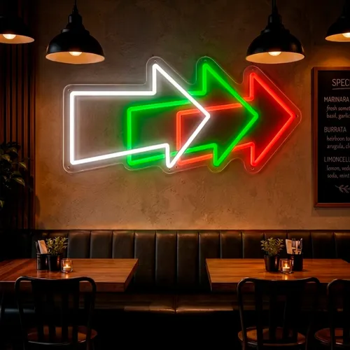 Custom Neon Arrow Signs - Custom Canvas Now