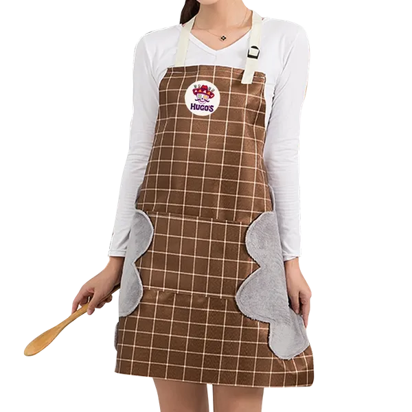 Striped Plaid Hand Wiping Apron - Custom Canvas Now
