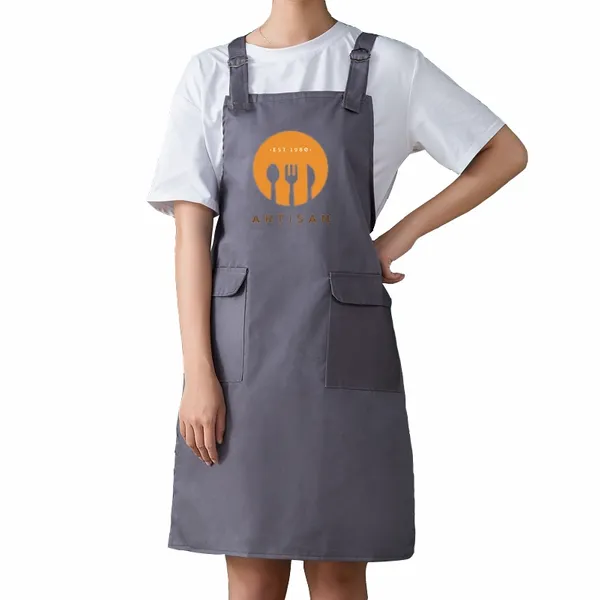 Double Shoulder Strap Pocket Apron - Custom Canvas Now
