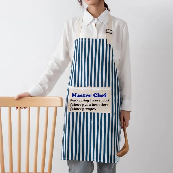 Cotton and Linen Striped Apron - Custom Canvas Now