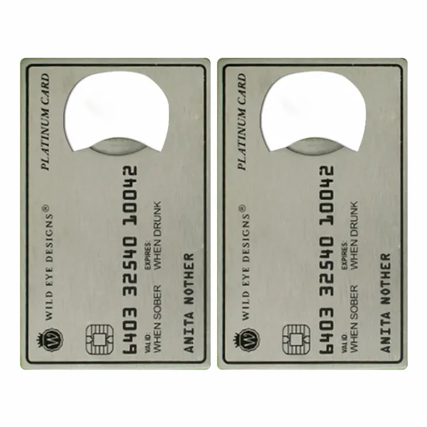 Platinum Card Shaped Bottle Opener - Custom Canvas Now