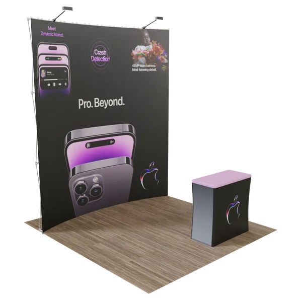 10' x 10' Curved Pop-Up Display - Custom Canvas Now