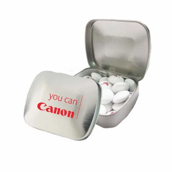 Domed Tin-Imprinted Chocolate Buttons - Custom Canvas Now