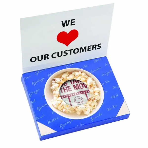 Greeting Card Box with Microwave Popcorn - Custom Canvas Now