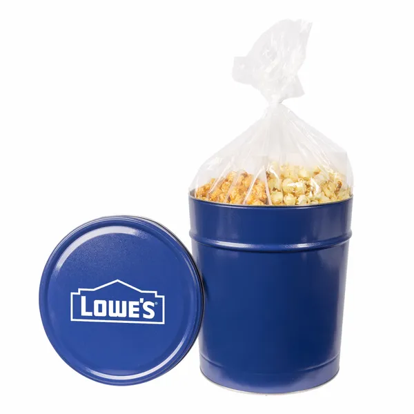 Three and a Half Gallon Popcorn Tin - Trio Popcorn - Custom Canvas Now