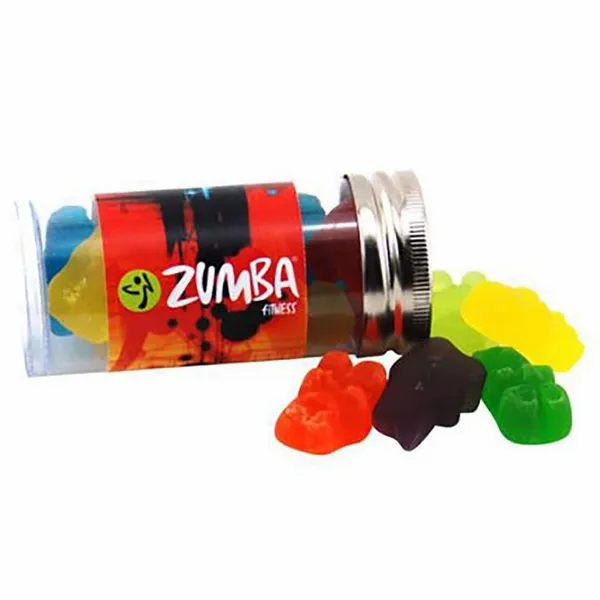 Clever Candy Small 3" Candy Tube with Gummy Bears - Custom Canvas Now