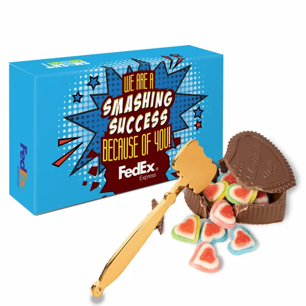 Clever Candy Smash Chocolate Heart with Triple Layer Hearts - Custom Canvas Now