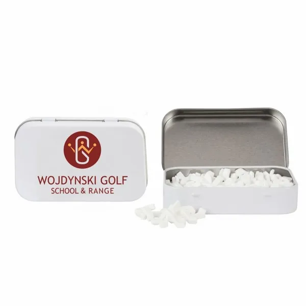 Rectangular Tin with Golf Club Shaped Mints - Custom Canvas Now