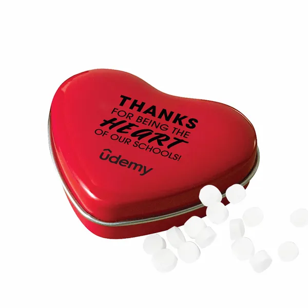 Sweet Heart Mint Tin With Micromints - Custom Canvas Now