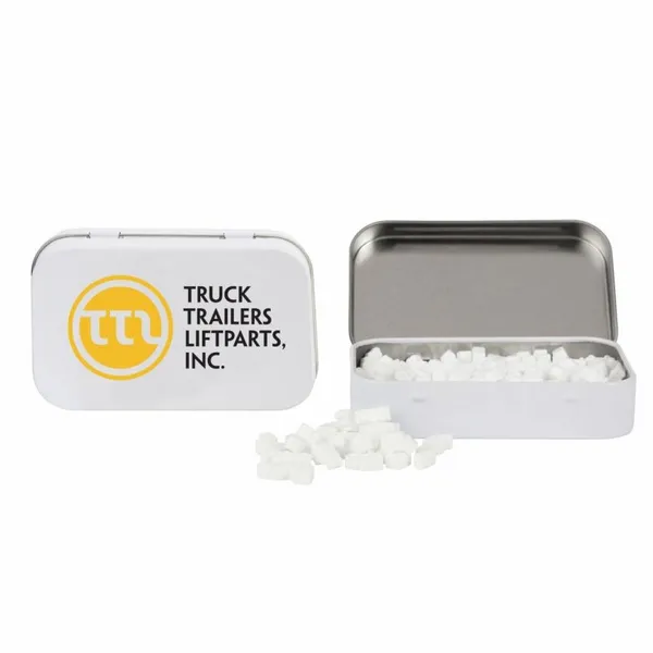 Rectangular Tin with Truck Shaped Mints - Custom Canvas Now