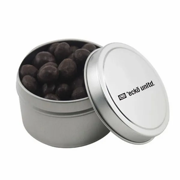 Round Tin with Choc Espresso Beans - SBF3100 - Custom Canvas Now