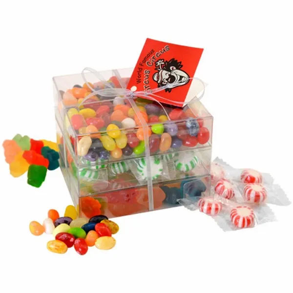 3 Way Candy Stack Acetate Tower - TRB802 - Custom Canvas Now