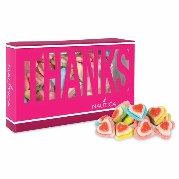 Thanks Die Cut Box with Triple Layer Hearts - Custom Canvas Now