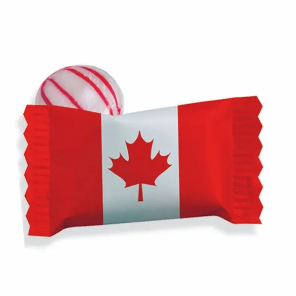 Individual Canadian Peppermint Stock Wrapped Candy - Custom Canvas Now