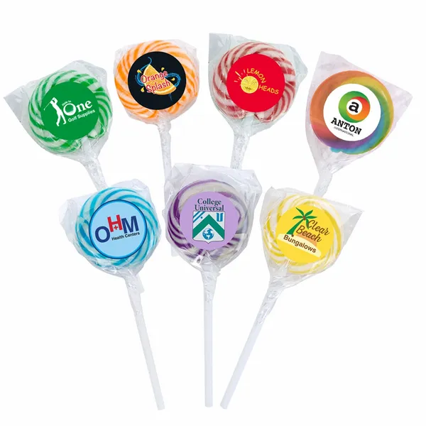 Swirl Lollipop with Round Label - Custom Canvas Now