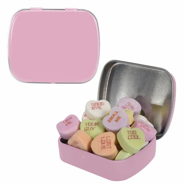 Small Mint Tin with Conversation Hearts - Custom Canvas Now