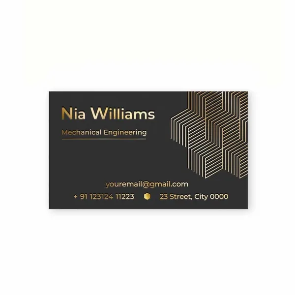 Foil stamped Rectangular Business Cards