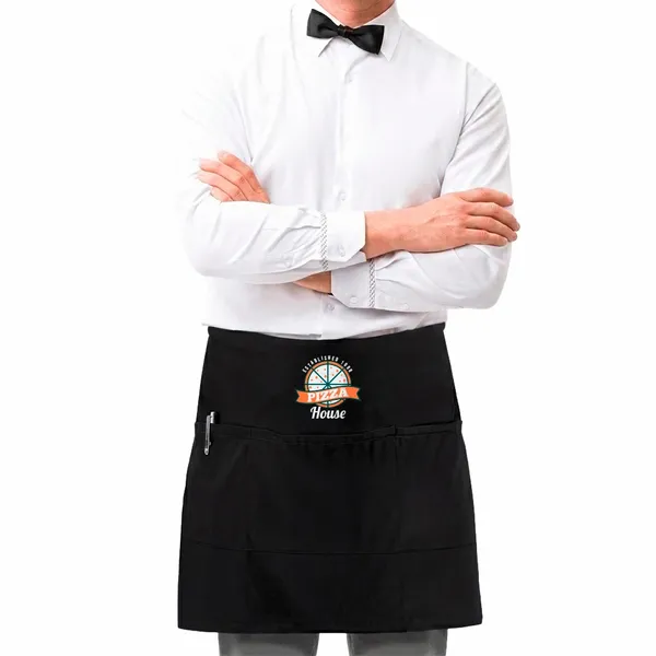 Server Pro Triple Pocket Waist Aprons - Custom Canvas Now