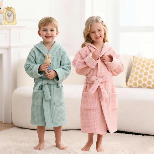 Custom Kids Waffle Robes - Custom Canvas Now