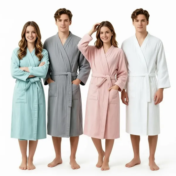 4 Layer Gauze Cotton Bathrobes - Custom Canvas Now