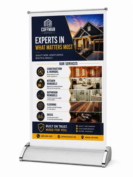 Table Roll Up Banner Stand - Custom Canvas Now
