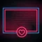 Love Heart Neon Glowing Frame Neon Sign - Custom Canvas Now