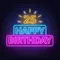 25th Happy Birthday Neon Sign - Custom Canvas Now