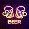 Beer Bar Neon Sign - Custom Canvas Now