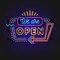 We Are Open Modern Neon Sign - Custom Canvas Now
