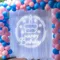 Happy Birthday Cake in Circle Neon Sign - Custom Canvas Now