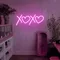 XOXO Heart Pink Neon Sign - Custom Canvas Now