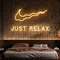 Nike Just Relax Neon Sign - Custom Canvas Now